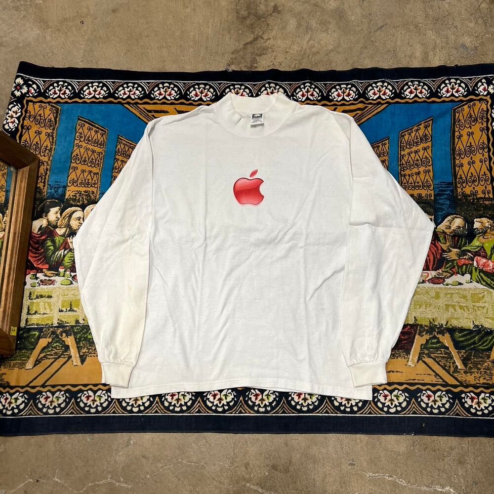 Vintage Apple Macintosh longsleeve Tshirt Size large americana computer tech 90s